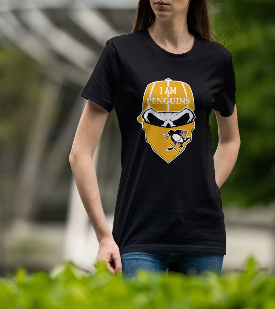 I Am Penguins Skull Hockey Mask T-Shirt