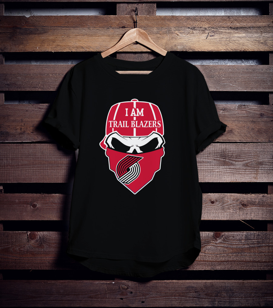 I Am Trail Blazers Skull T-Shirt