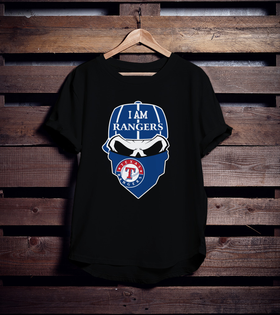 I Am Rangers Texas Rangers Skull T-Shirt