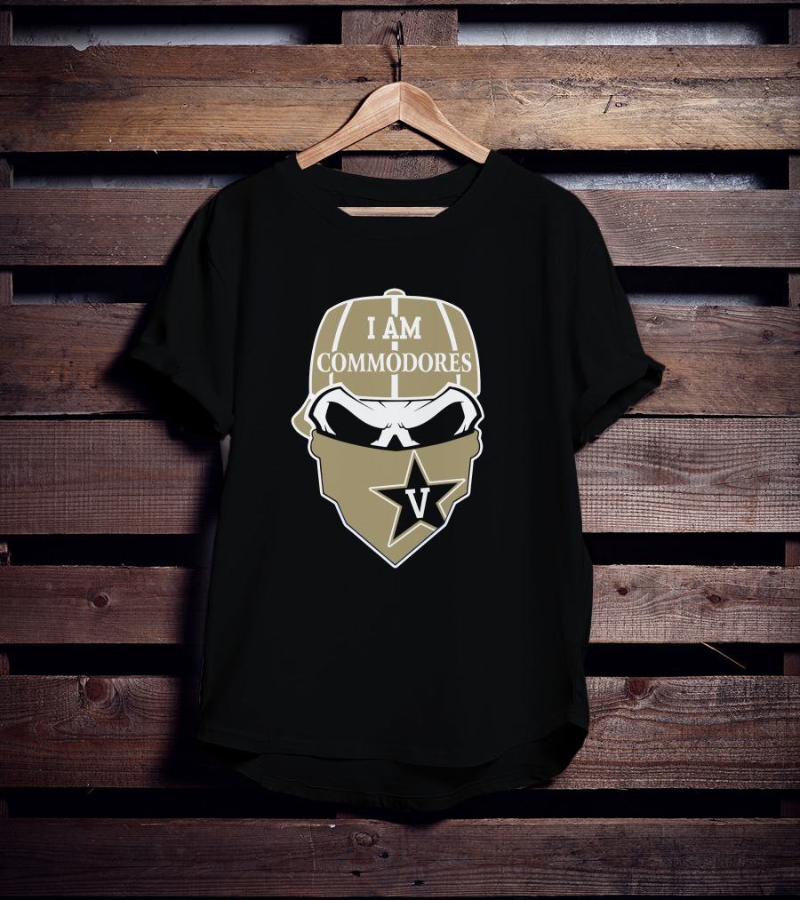 I Am Vanderbilt Commodores Skull V Star T-Shirt