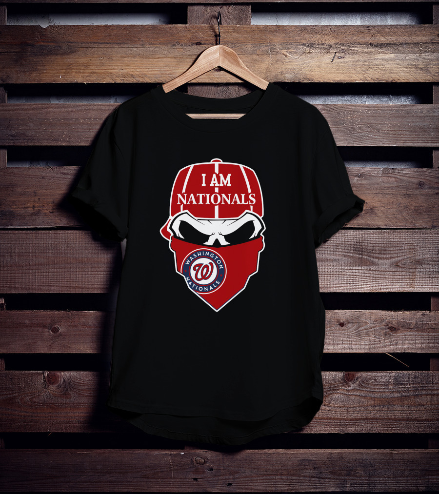 I Am Nationals Washington Nationals Skull T-Shirt