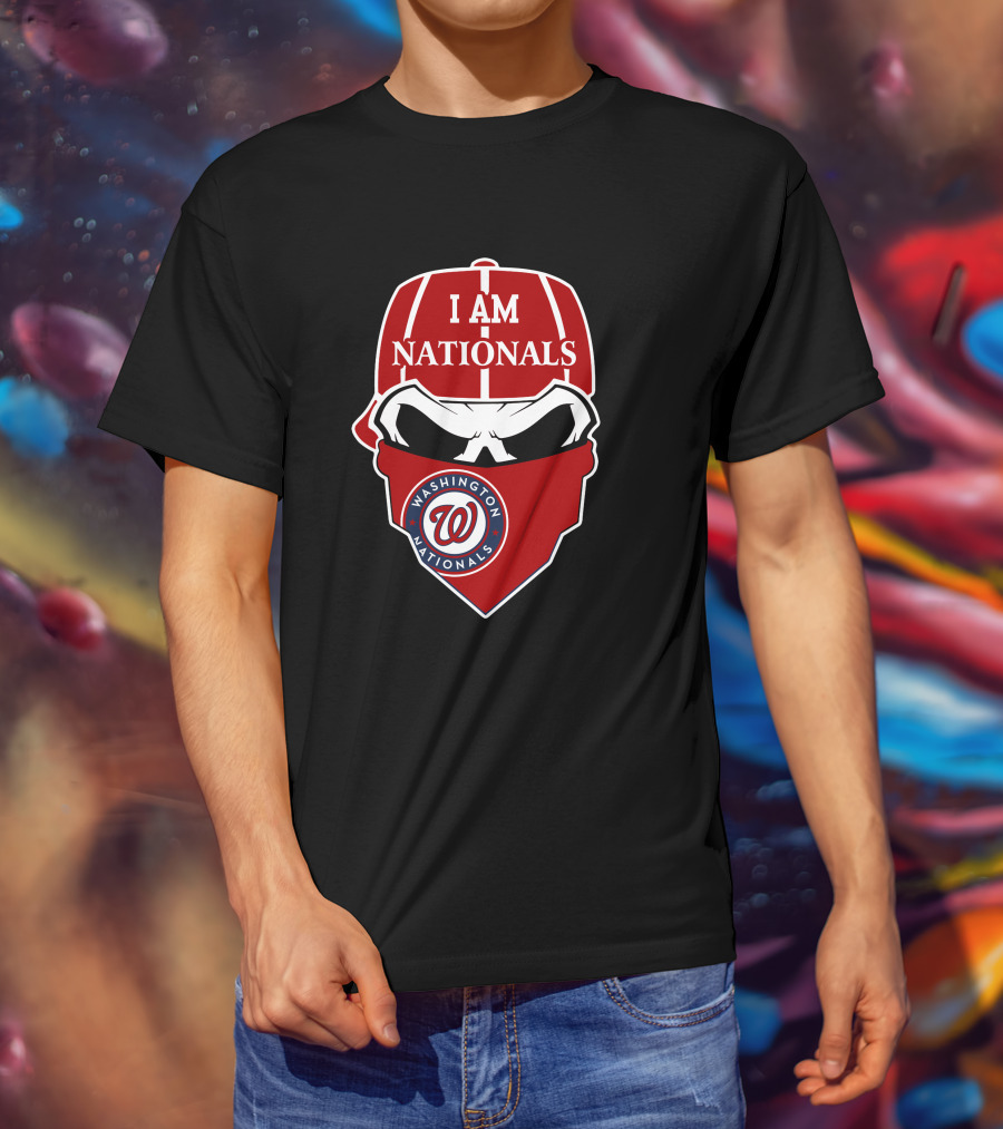 I Am Nationals Washington Nationals Skull T-Shirt