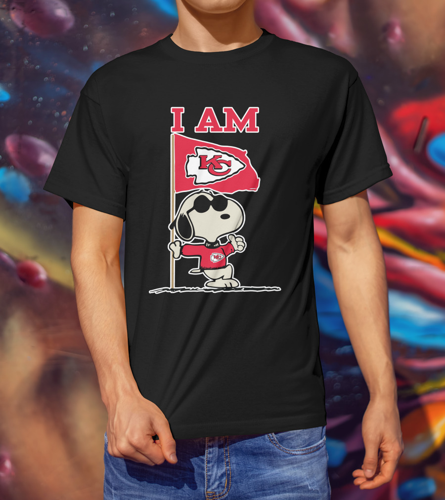 I Am Kansas City Chiefs Snoopy Kc Flag T-Shirt