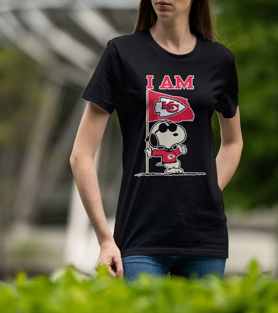 I Am Kansas City Chiefs Snoopy Kc Flag T-Shirt