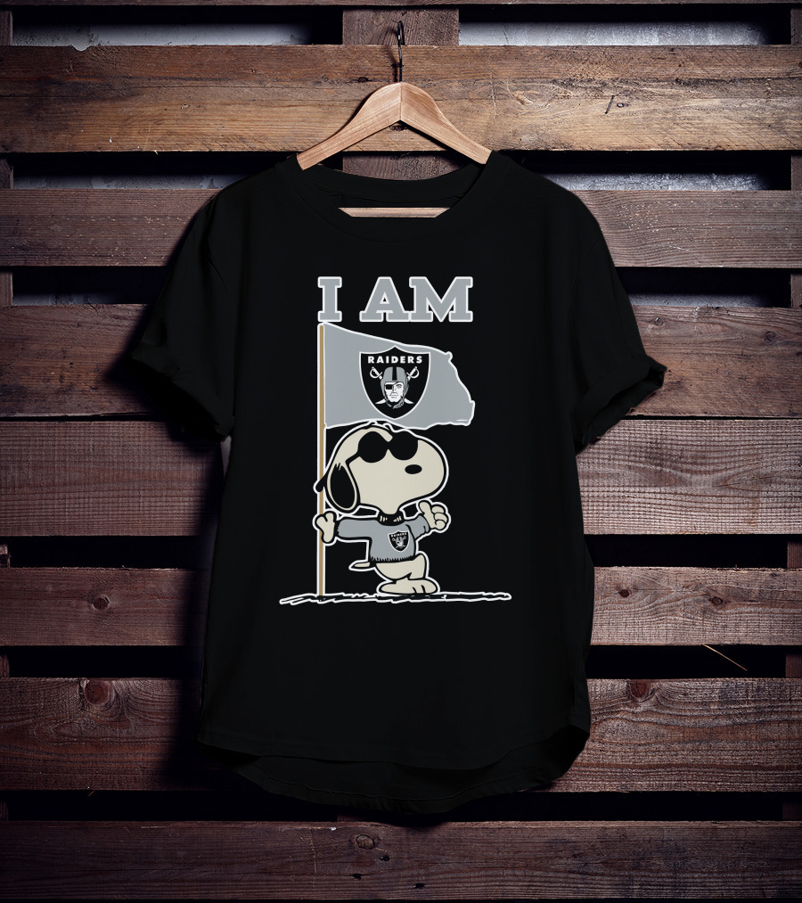 I Am Las Vegas Raiders Snoopy Flag T-Shirt