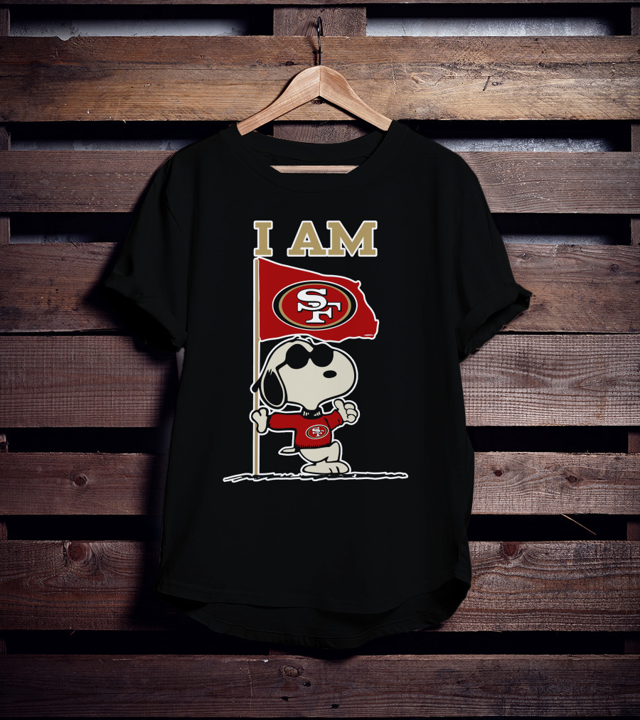 I Am San Francisco 49ers Snoopy Flag T-Shirt