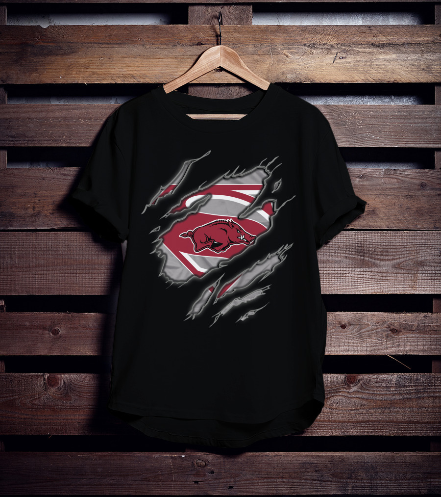 Arkansas Razorbacks Superman Claw T-Shirt
