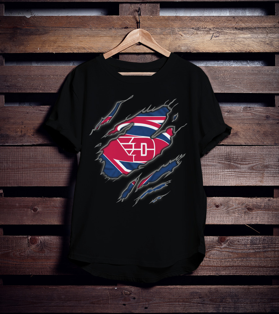 Dayton Flyers Superman Logo Claw Marks T-Shirt