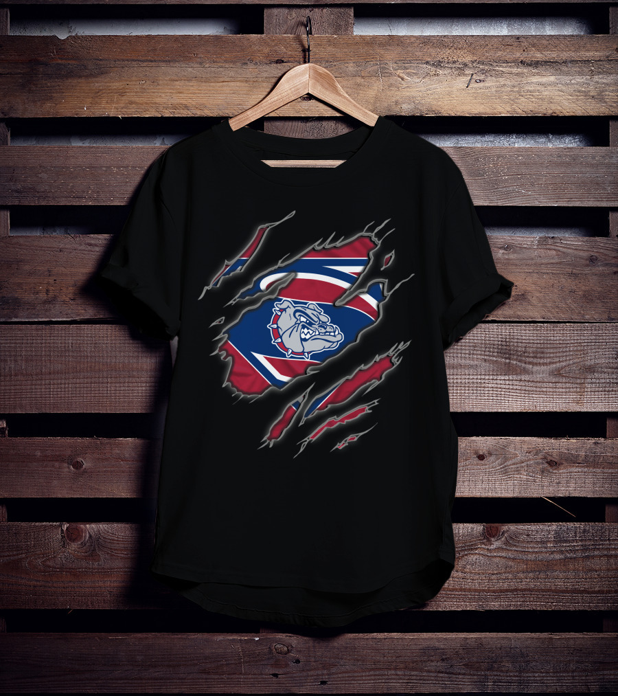 Gonzaga Bulldogs Logo Bold Superman-Inspired T-Shirt