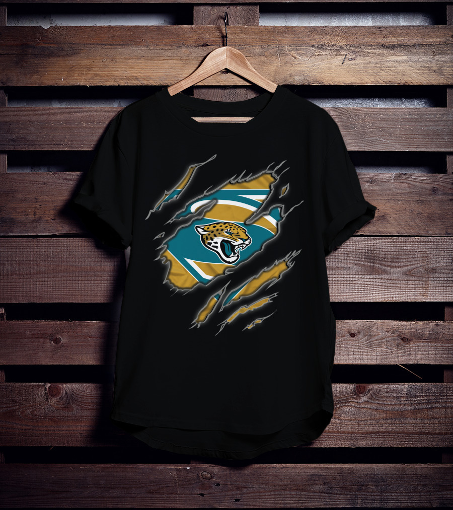 Jacksonville Jaguars Superman Logo Claw Marks T-Shirt