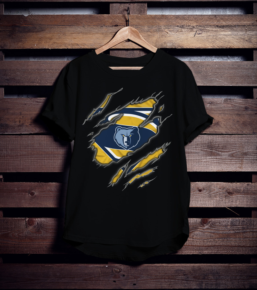 Memphis Grizzlies Claw Ripped Superman Symbol T-Shirt