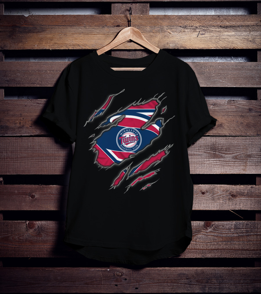 Minnesota Twins Baseball Club Superman Rip T-Shirt