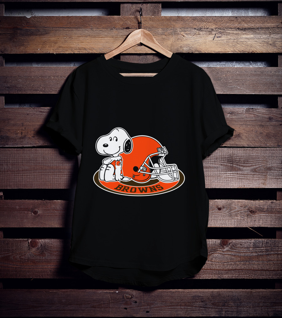 Snoopy Cleveland Browns Helmet Browns T-Shirt