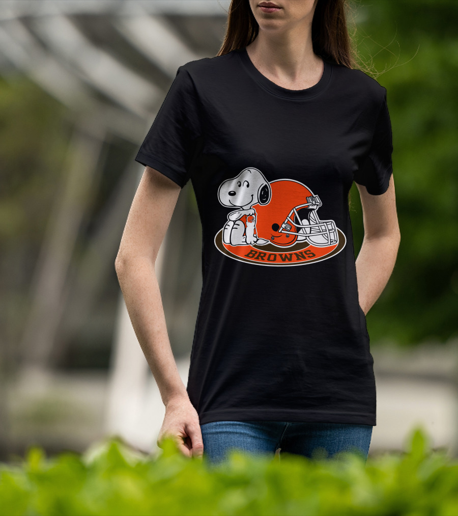 Snoopy Cleveland Browns Helmet Browns T-Shirt