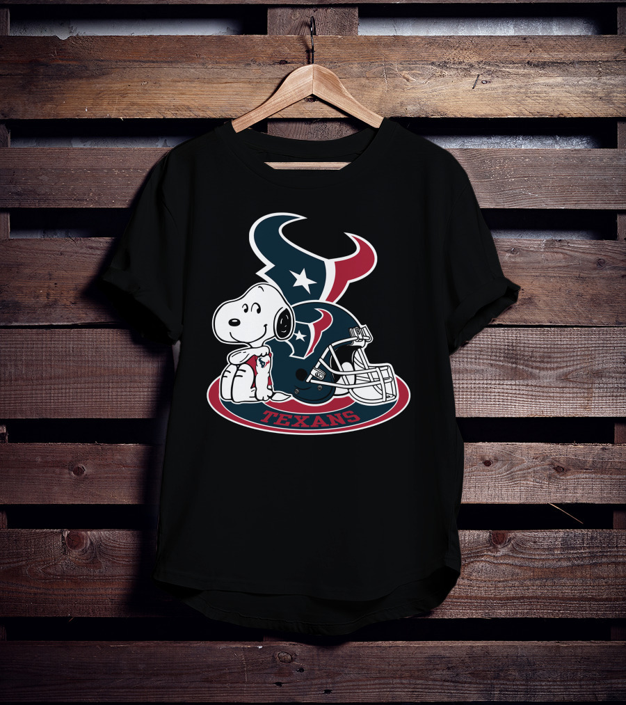 Houston Texans Snoopy Helmet T-Shirt
