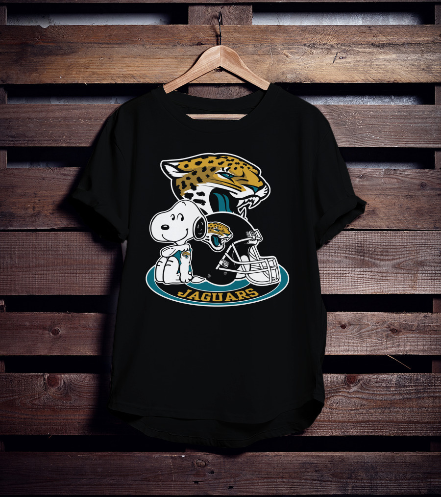 Jacksonville Jaguars Snoopy Helmet T-Shirt