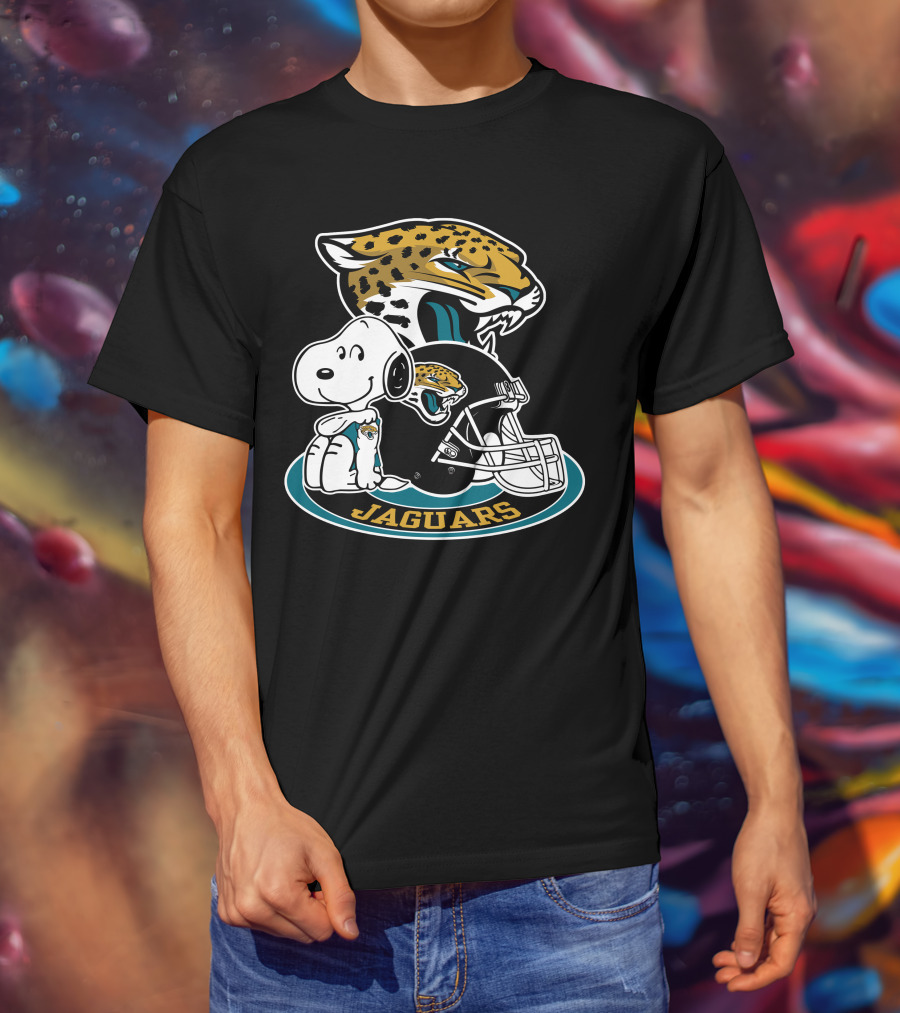 Jacksonville Jaguars Snoopy Helmet T-Shirt