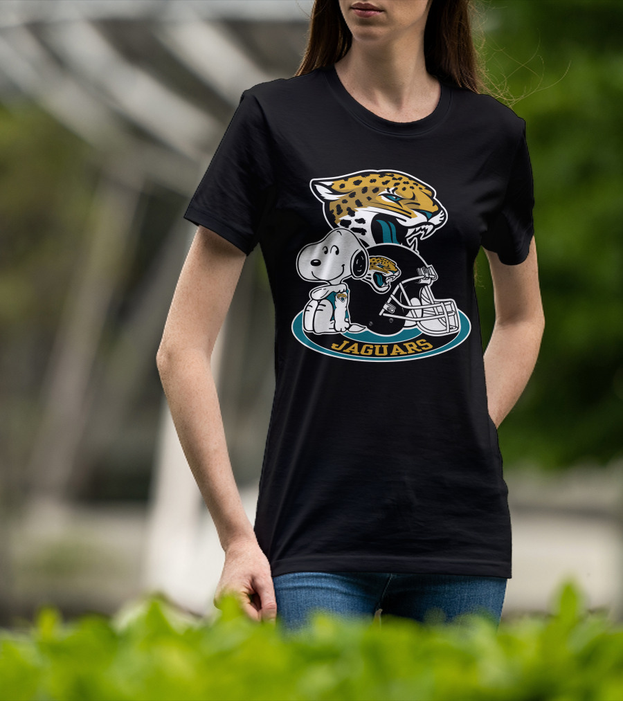 Jacksonville Jaguars Snoopy Helmet T-Shirt