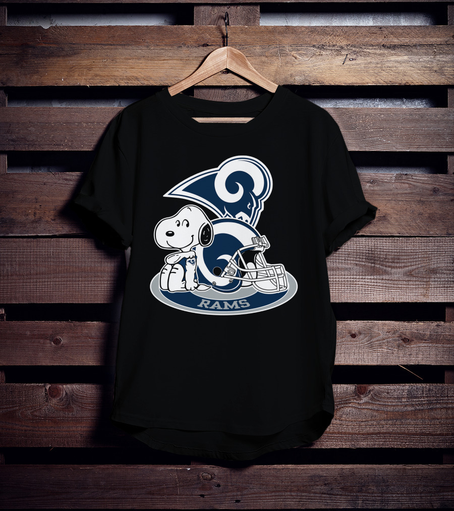 Los Angeles Rams Snoopy Football Helmet T-Shirt