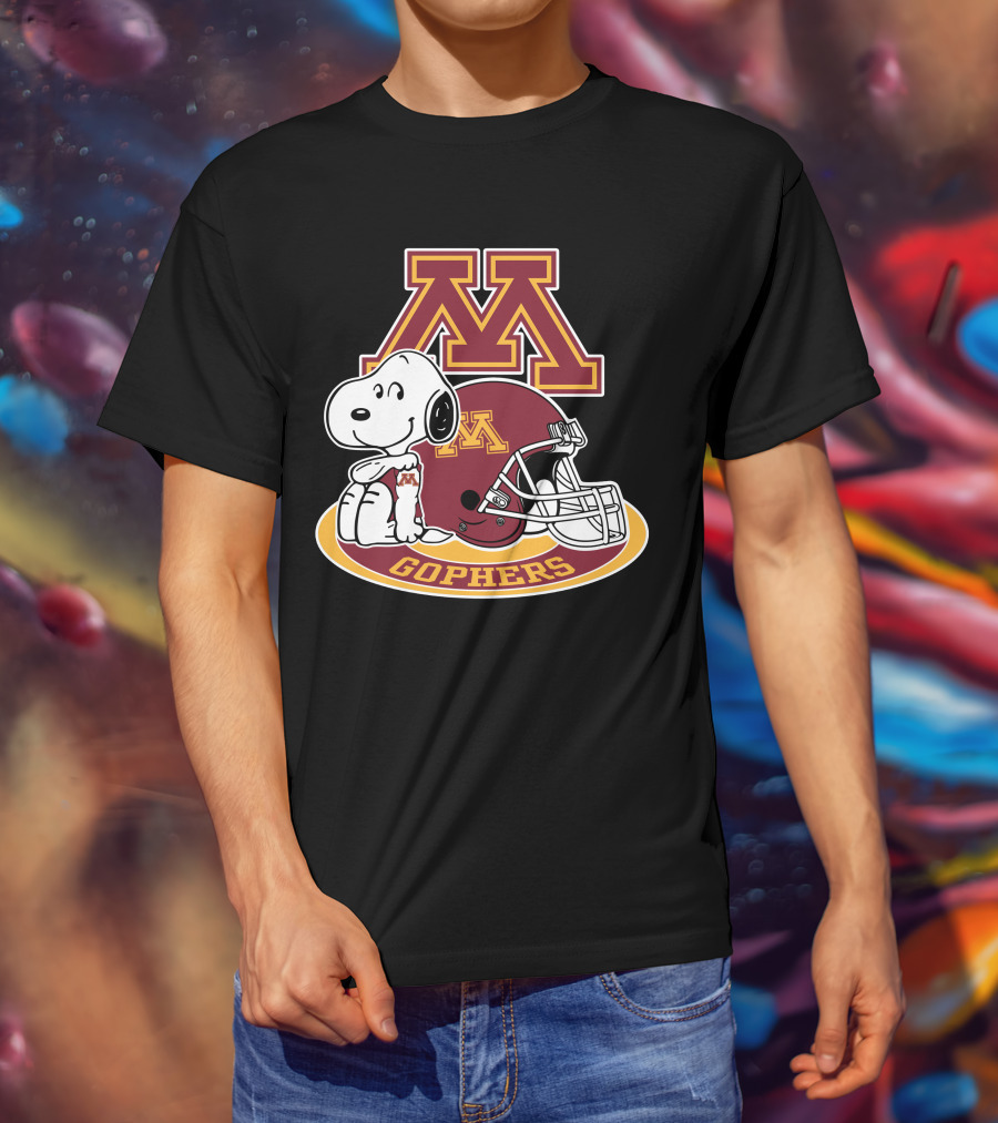 Minnesota Golden Gophers Snoopy Helmet T-Shirt