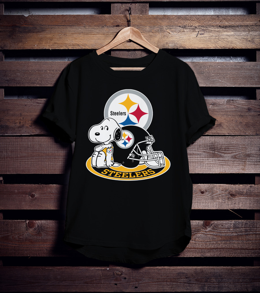 Steelers Snoopy Pittsburgh Helmet Nfl Peanuts Football Combination T-Shirt