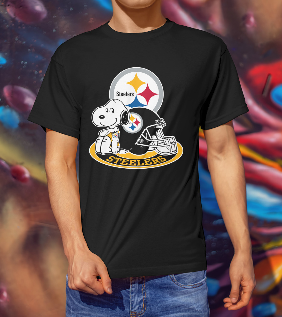 Steelers Snoopy Pittsburgh Helmet Nfl Peanuts Football Combination T-Shirt