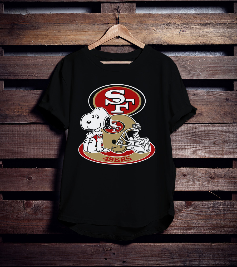 San Francisco 49ers Sf Snoopy Football Helmet 49ers T-Shirt