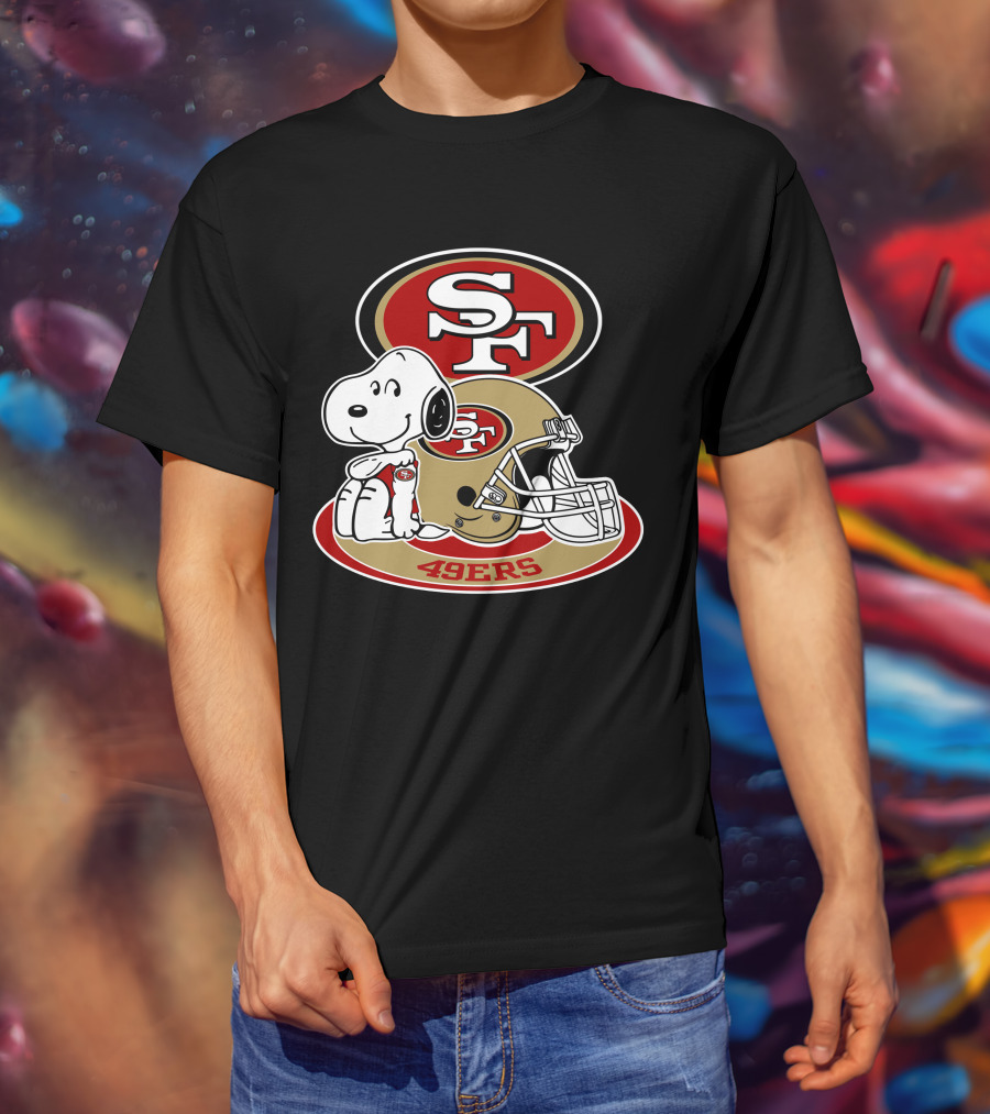 San Francisco 49ers Sf Snoopy Football Helmet 49ers T-Shirt