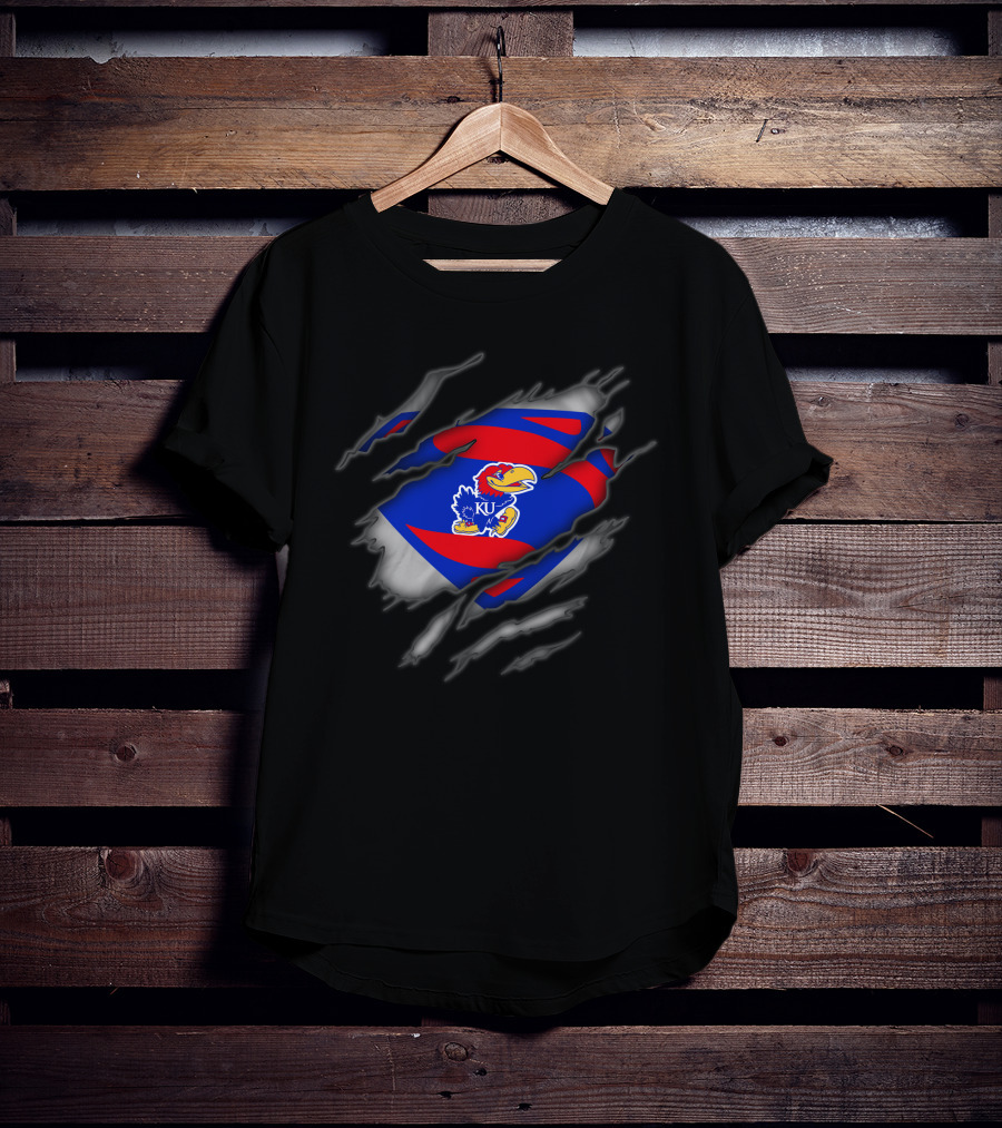 Kansas Jayhawks Ku Superman Jayhawk T-Shirt