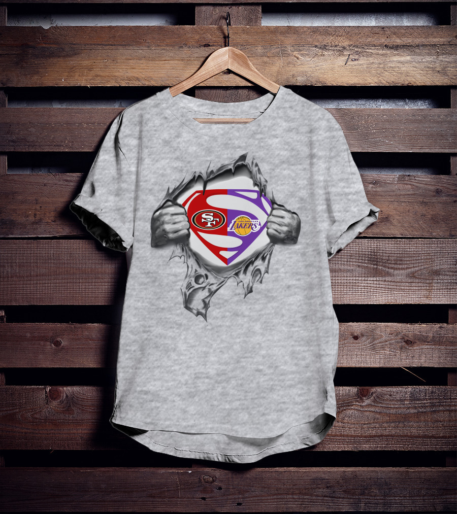 49ers Los Angeles Lakers Superman Logo T-Shirt