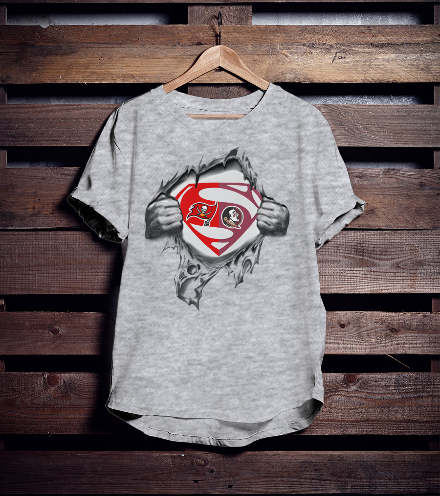 Buccaneers Florida State Seminoles Superman Logo Mashup T-Shirt