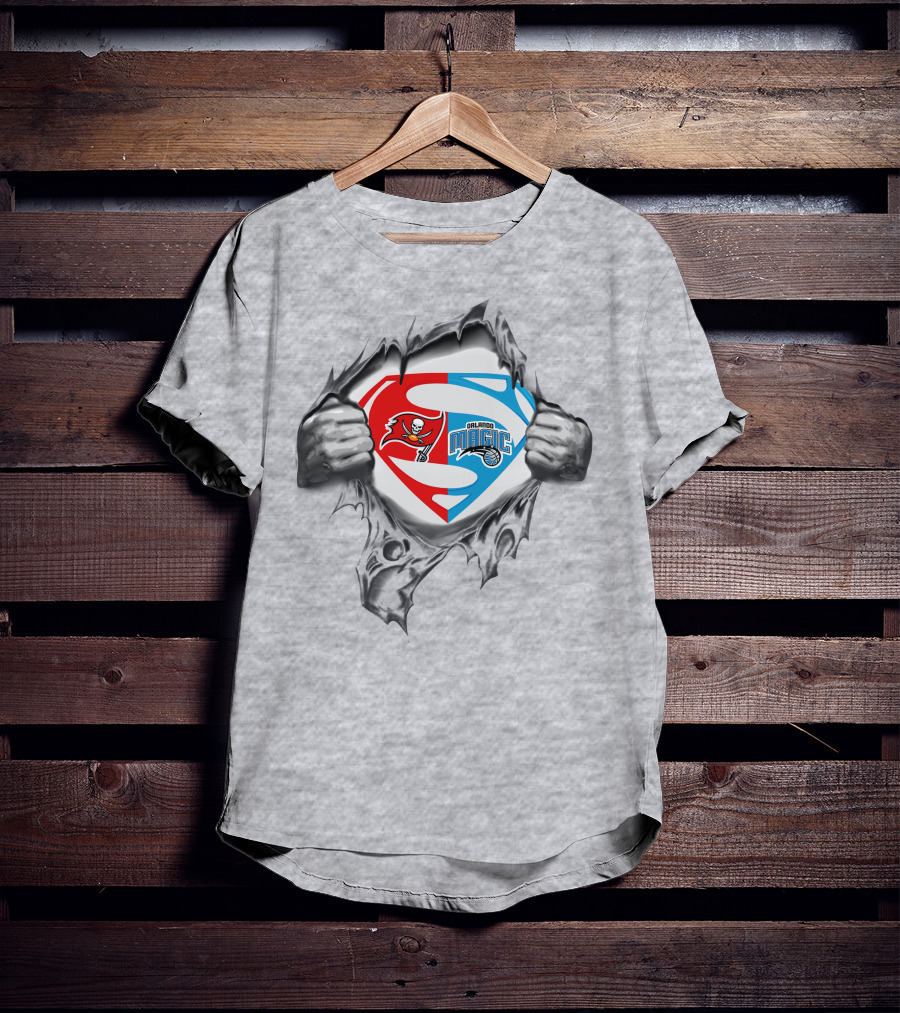 Buccaneers Orlando Magic Superman Tear Symbol T-Shirt
