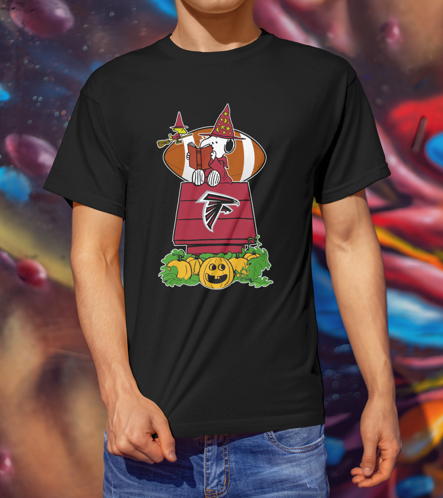 Atlanta Falcons Snoopy Halloween Great Pumpkin House Football T-Shirt