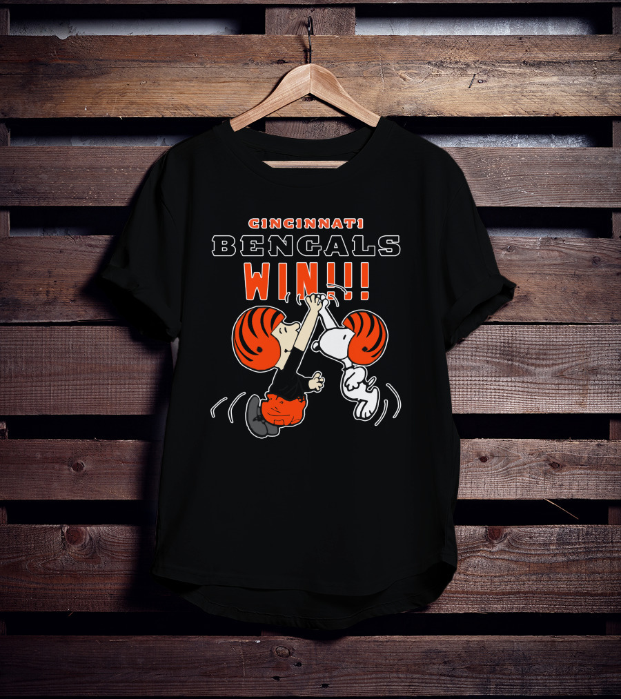 Cincinnati Bengals Win Football Celebration With Cartoon Characters T-Shirt