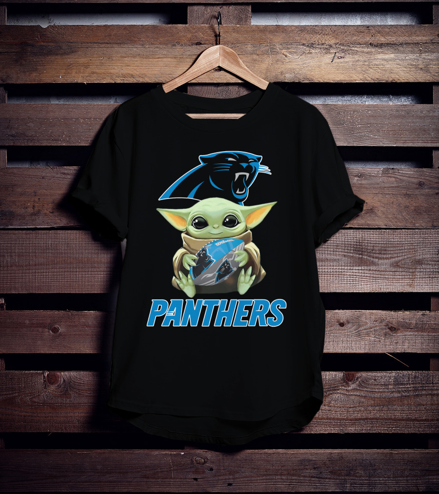 Carolina Panthers Baby Yoda Football Fan Gear T-Shirt