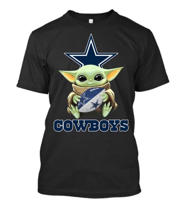 Dallas Cowboys Baby Yoda Football Star T-Shirt