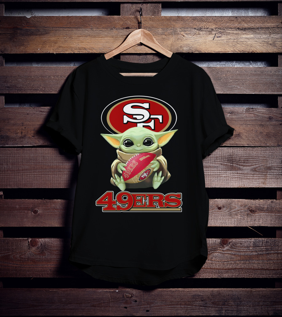 49ers Baby Yoda San Francisco Football Icon Slogan T-Shirt