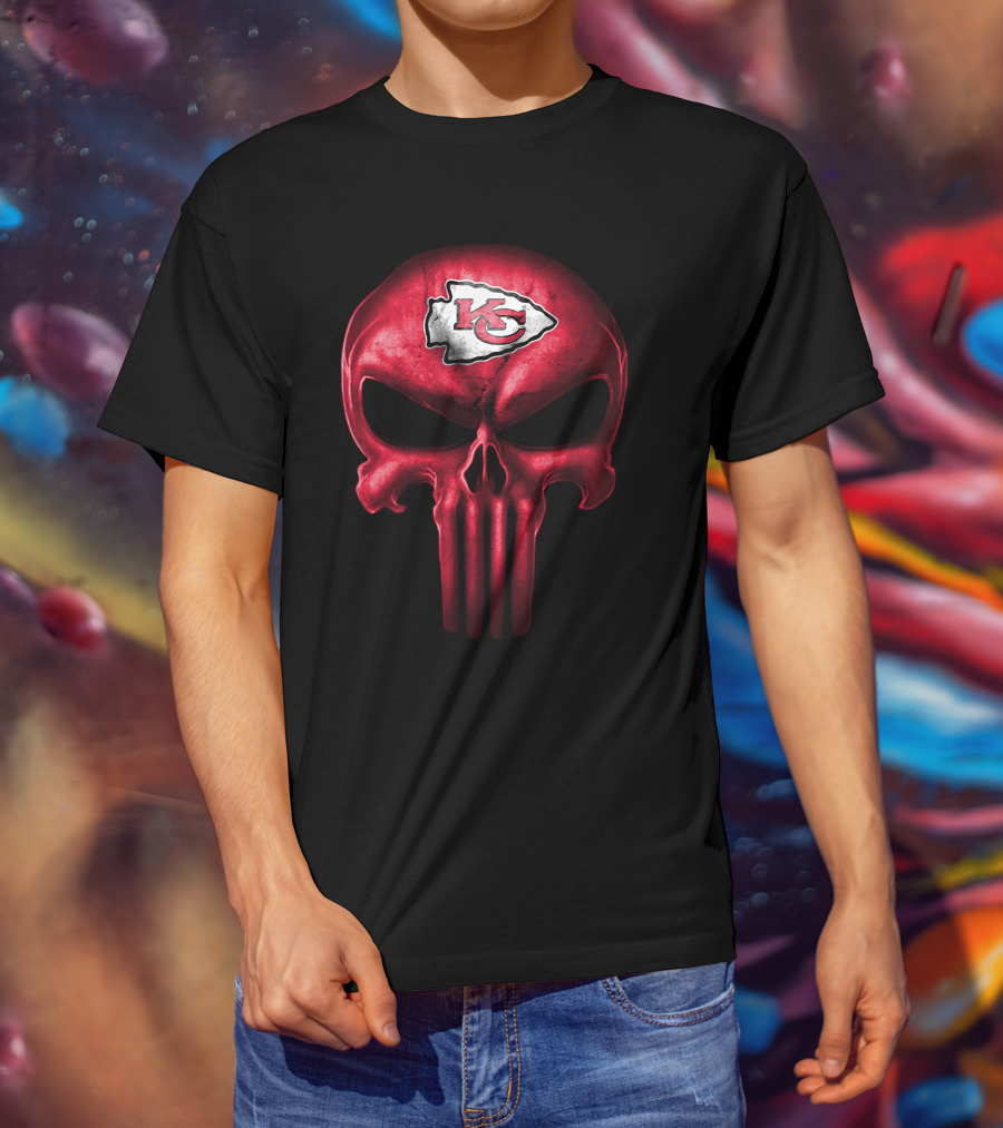 Kansas City Chiefs Skull Logo Red T-Shirt