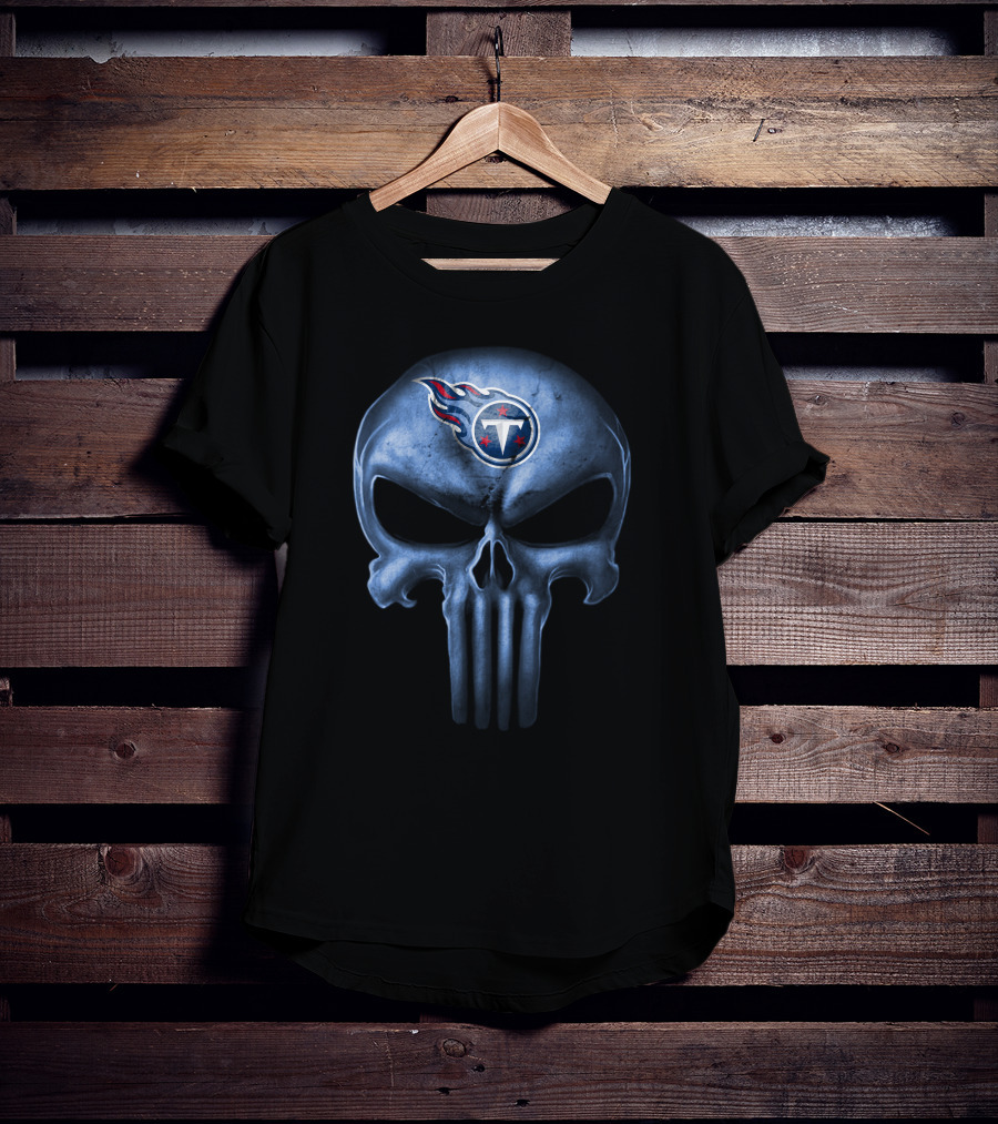 Tennessee Titans Skull Logo Nfl Fusion T-Shirt