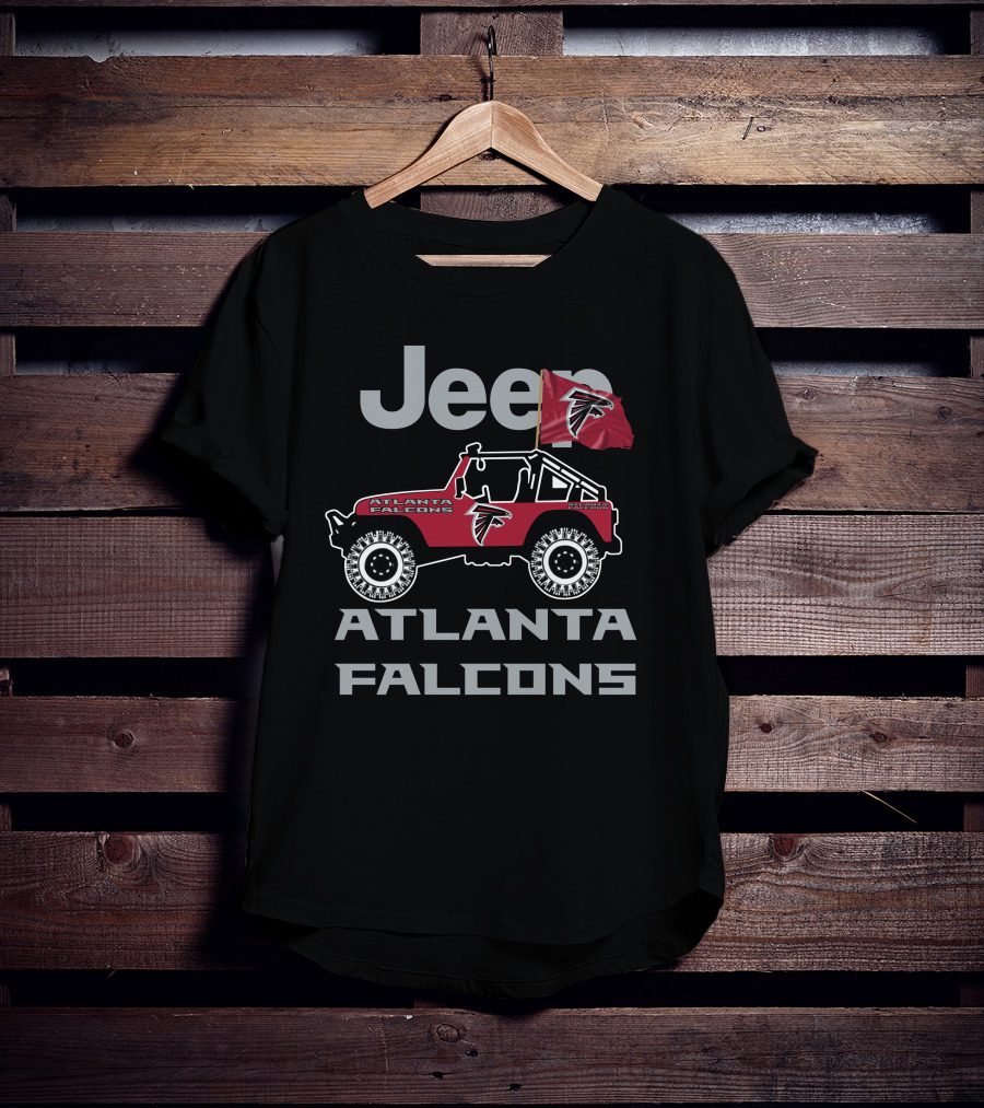 Jeep Atlanta Falcons Off-Road Vehicle Flag T-Shirt