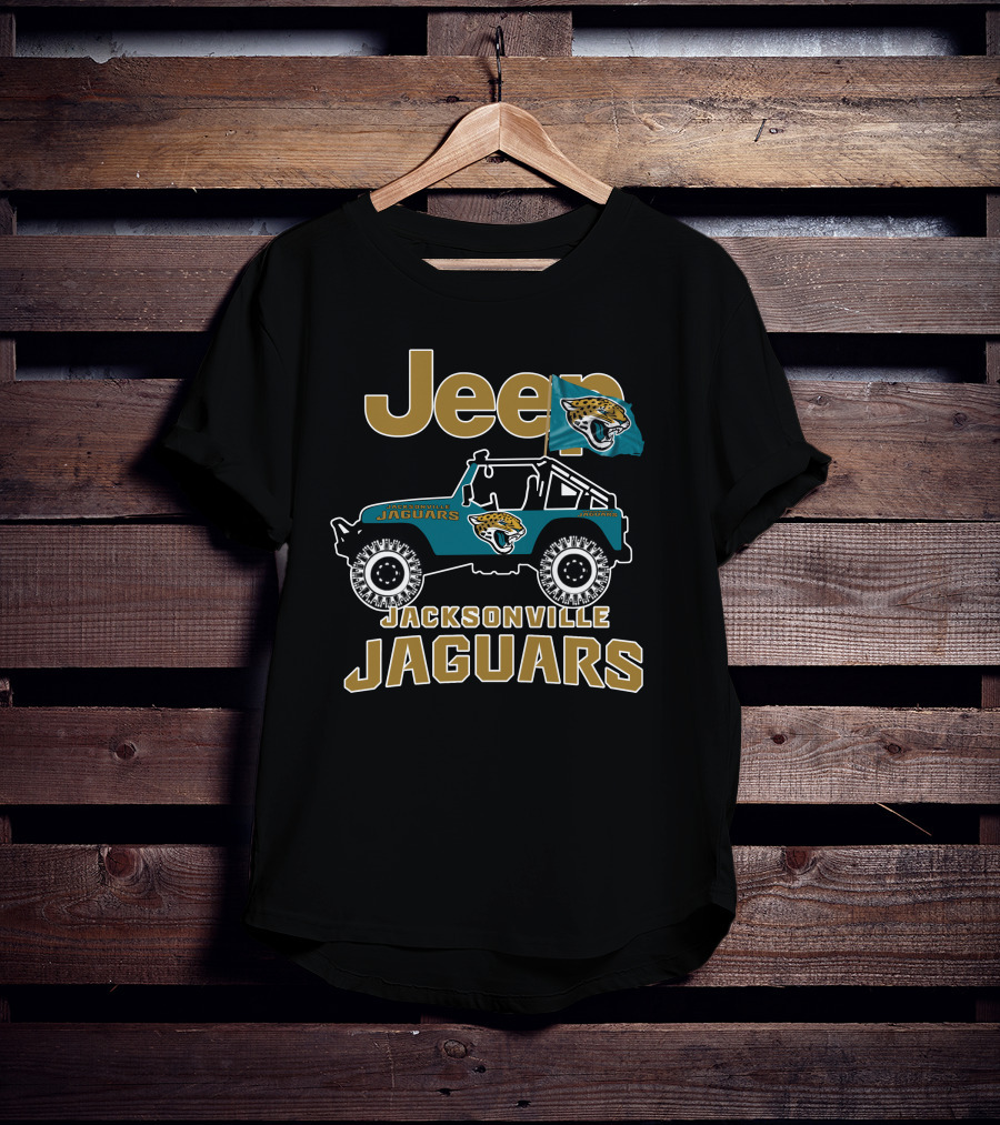 Jeep Jacksonville Jaguars Football Team Logo Vehicle T-Shirt