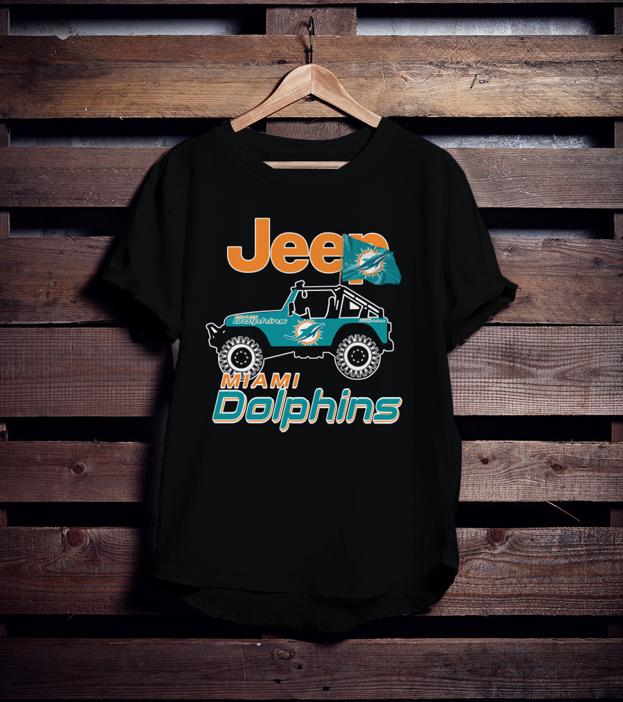 Jeep Miami Dolphins Flag T-Shirt