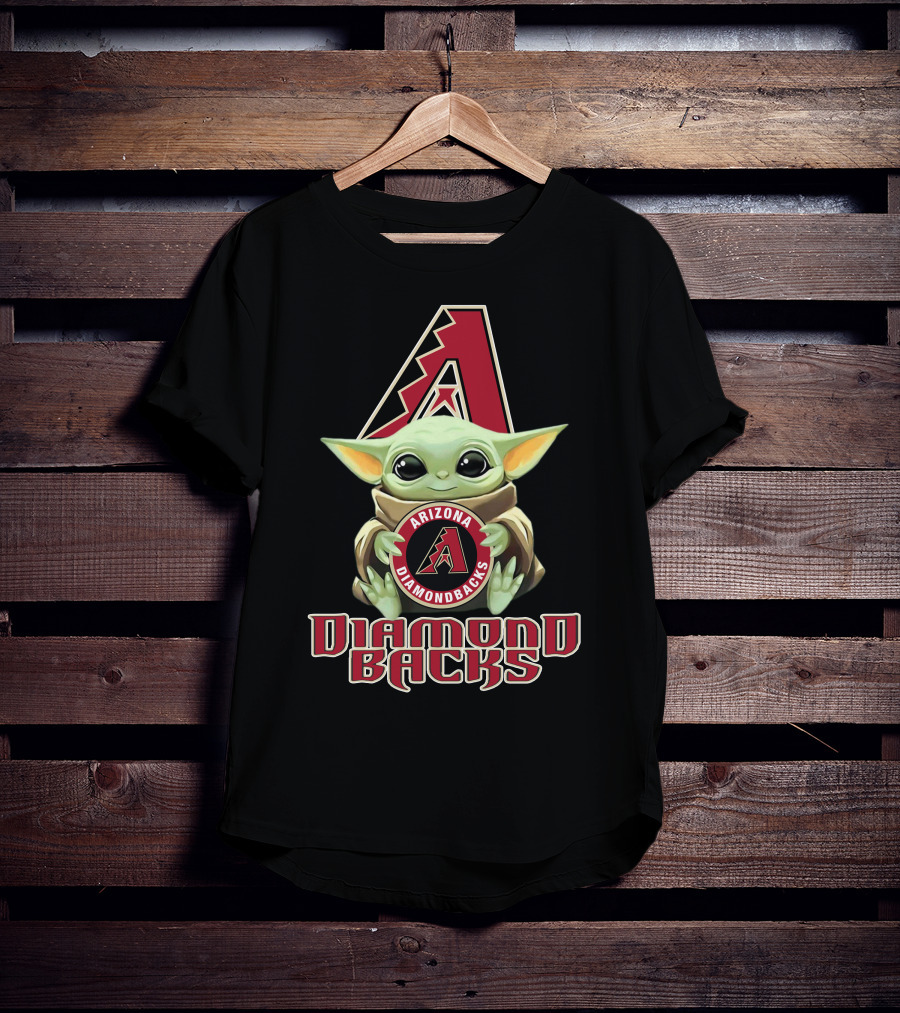 Arizona Diamondbacks Baby Yoda Holding Team T-Shirt