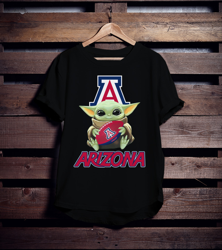 Arizona Wildcats Baby Yoda Football Fan T-Shirt