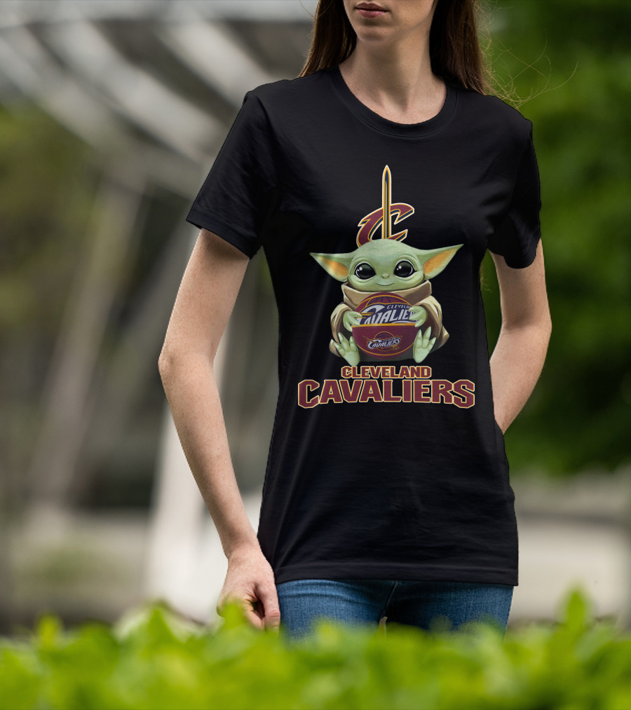 Cleveland Cavaliers Baby Yoda Basketball T-Shirt