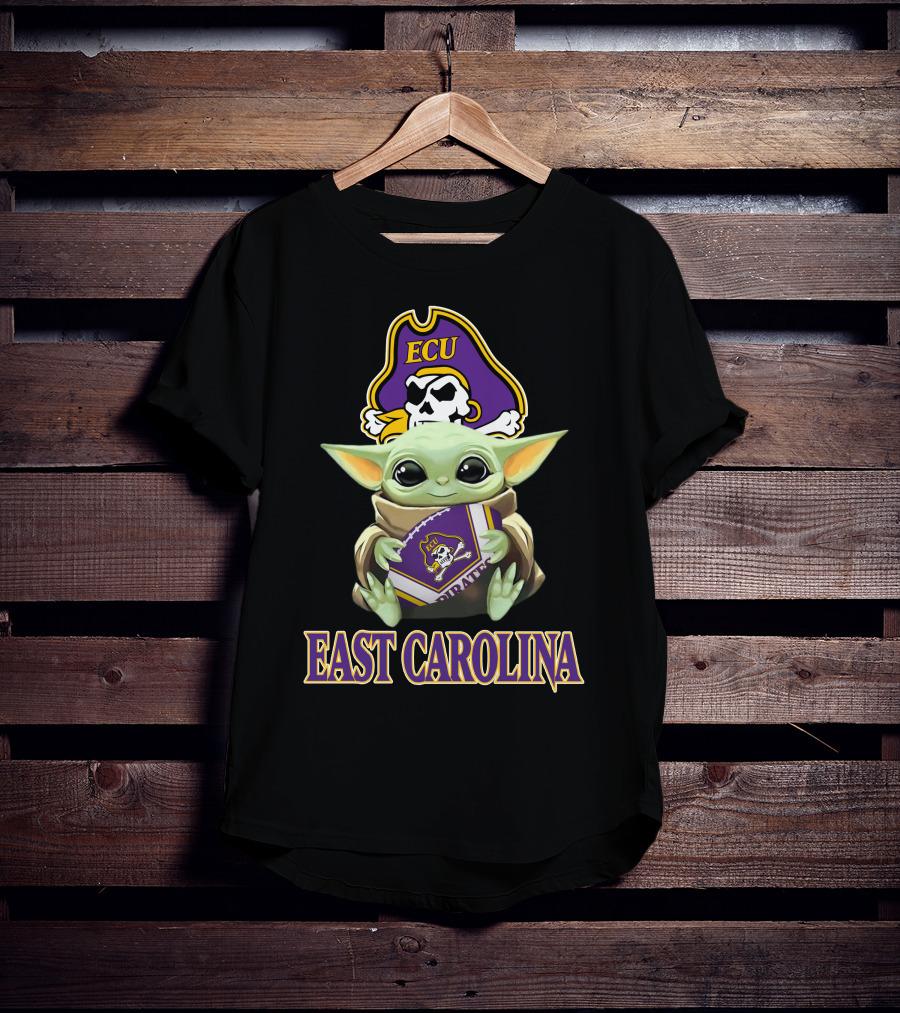 East Carolina Pirates Ecu Baby Yoda T-Shirt