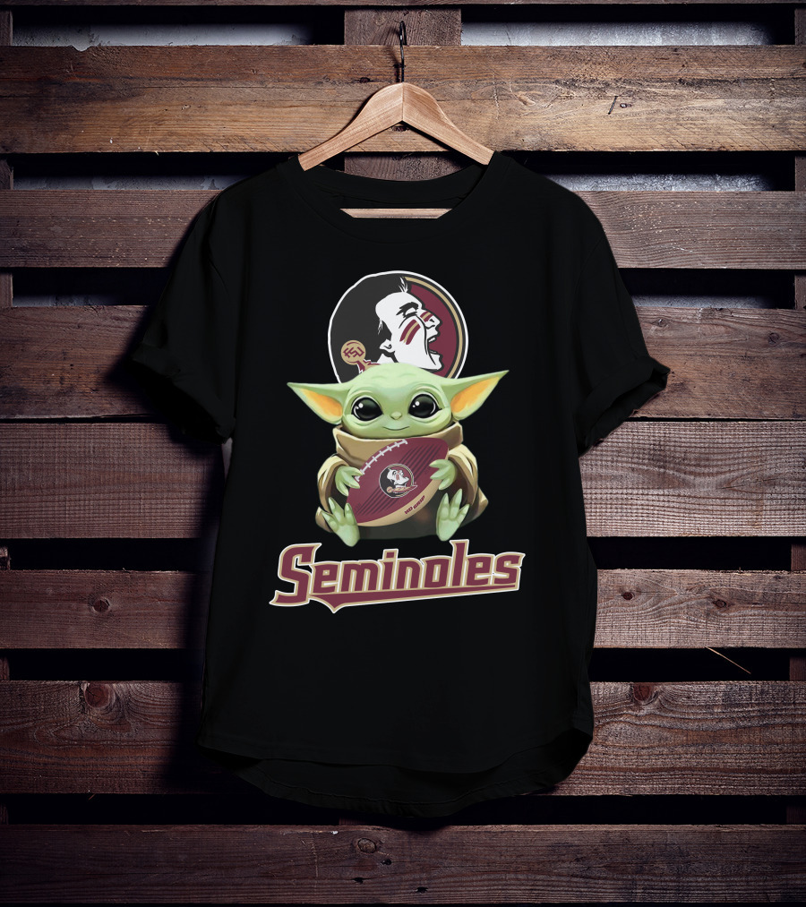 Florida State Seminoles Baby Yoda Football T-Shirt