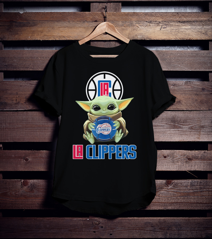 La Clippers Baby Yoda Los Angeles Basketball Fan Gear T-Shirt