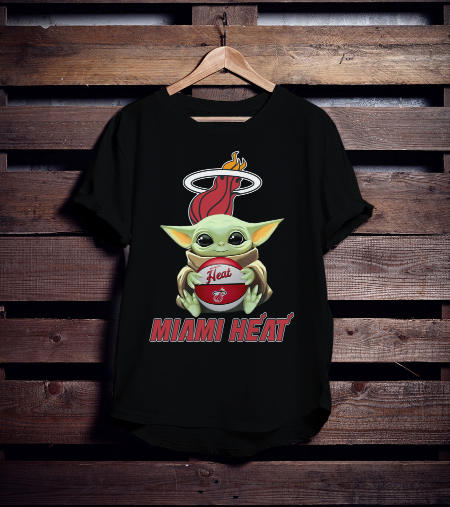 Miami Heat Baby Yoda Basketball Team T-Shirt
