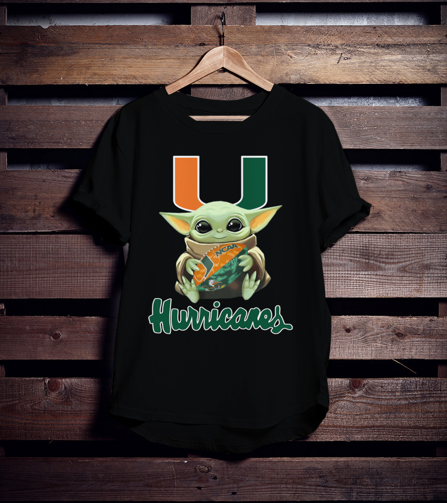 Miami Hurricanes Baby Yoda Ncaa U T-Shirt